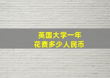 英国大学一年花费多少人民币