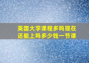 英国大学课程多吗现在还能上吗多少钱一节课