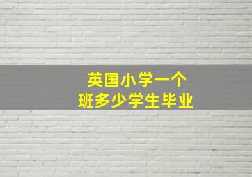 英国小学一个班多少学生毕业