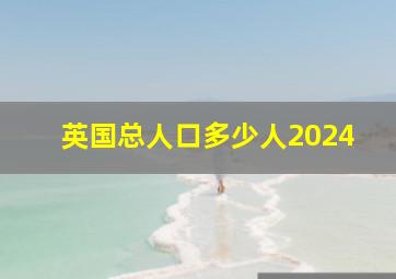 英国总人口多少人2024