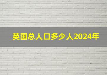 英国总人口多少人2024年