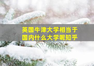 英国牛津大学相当于国内什么大学呢知乎