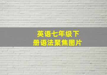 英语七年级下册语法聚焦图片