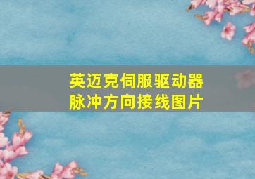 英迈克伺服驱动器脉冲方向接线图片