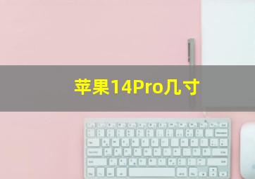 苹果14Pro几寸