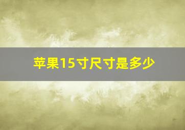 苹果15寸尺寸是多少