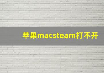 苹果macsteam打不开