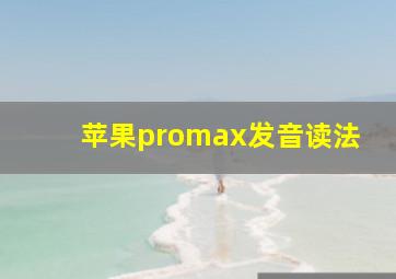 苹果promax发音读法