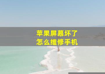 苹果屏幕坏了怎么维修手机