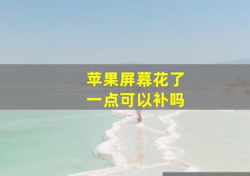 苹果屏幕花了一点可以补吗