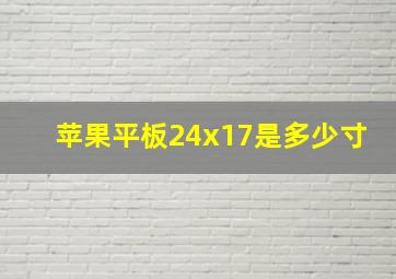 苹果平板24x17是多少寸