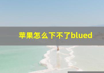 苹果怎么下不了blued