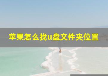 苹果怎么找u盘文件夹位置