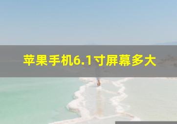 苹果手机6.1寸屏幕多大