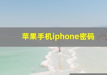 苹果手机iphone密码