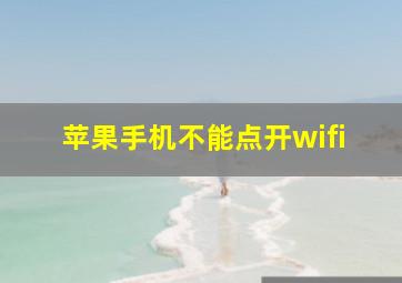 苹果手机不能点开wifi