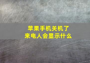 苹果手机关机了来电人会显示什么