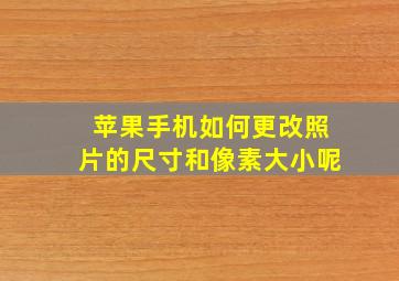 苹果手机如何更改照片的尺寸和像素大小呢