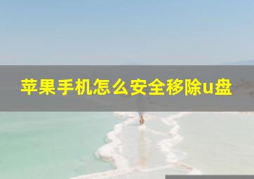 苹果手机怎么安全移除u盘