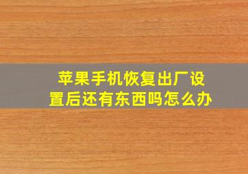 苹果手机恢复出厂设置后还有东西吗怎么办