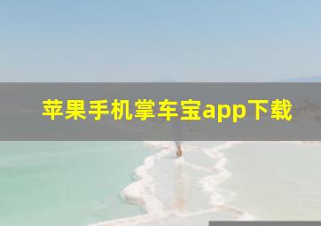 苹果手机掌车宝app下载