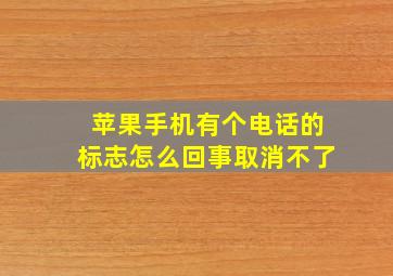 苹果手机有个电话的标志怎么回事取消不了