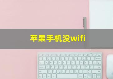 苹果手机没wifi