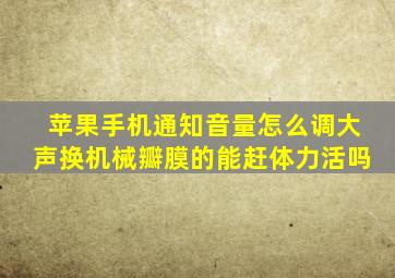 苹果手机通知音量怎么调大声换机械瓣膜的能赶体力活吗