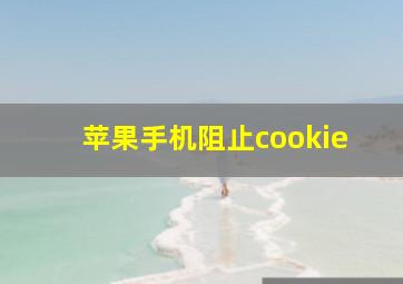 苹果手机阻止cookie