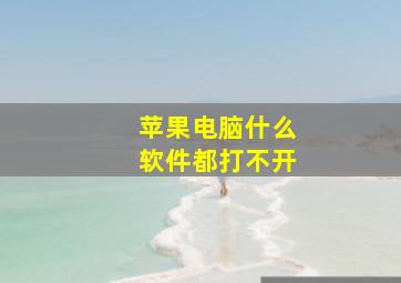 苹果电脑什么软件都打不开