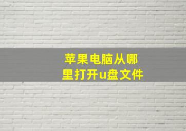 苹果电脑从哪里打开u盘文件