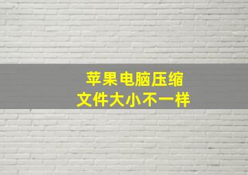 苹果电脑压缩文件大小不一样