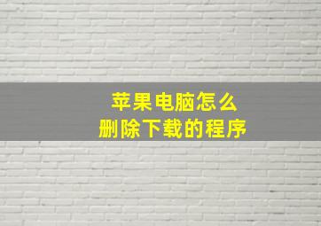 苹果电脑怎么删除下载的程序