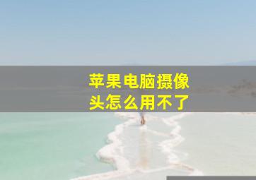 苹果电脑摄像头怎么用不了