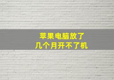 苹果电脑放了几个月开不了机