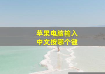 苹果电脑输入中文按哪个键