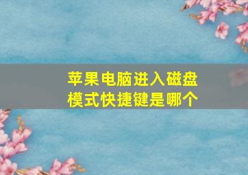 苹果电脑进入磁盘模式快捷键是哪个