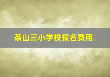 茶山三小学校报名费用