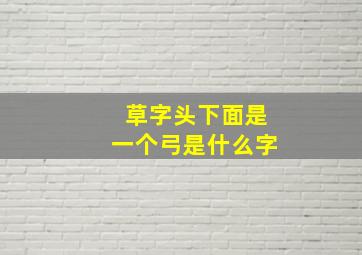 草字头下面是一个弓是什么字