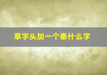 草字头加一个秦什么字