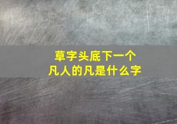 草字头底下一个凡人的凡是什么字