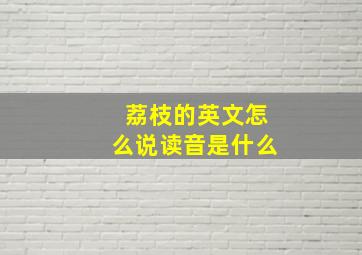 荔枝的英文怎么说读音是什么