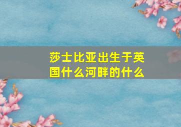 莎士比亚出生于英国什么河畔的什么