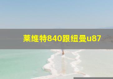 莱维特840跟纽曼u87