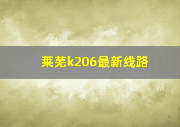 莱芜k206最新线路