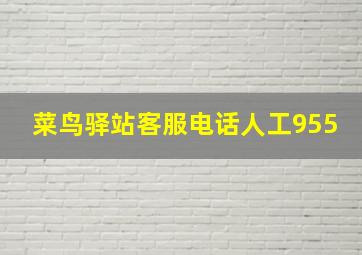 菜鸟驿站客服电话人工955