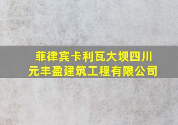 菲律宾卡利瓦大坝四川元丰盈建筑工程有限公司