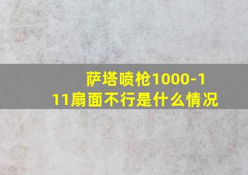 萨塔喷枪1000-111扇面不行是什么情况