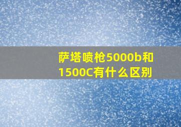 萨塔喷枪5000b和1500C有什么区别