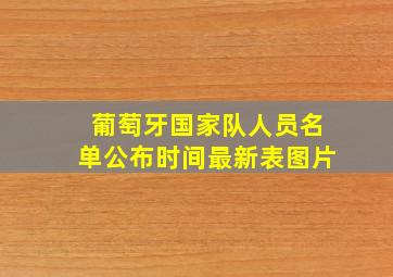 葡萄牙国家队人员名单公布时间最新表图片